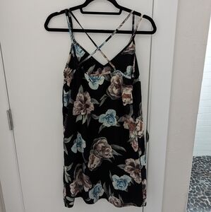 Navy Floral Slip Dress